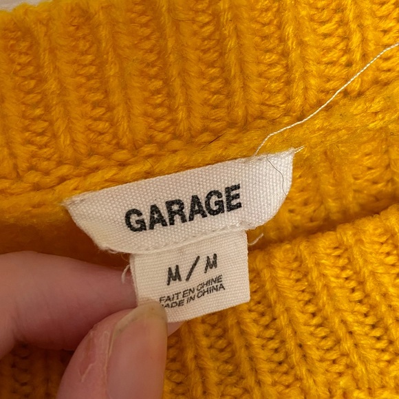 Yellow Garage Cropped Sweater - Picture 3 of 3